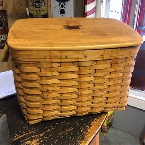 Longaberger basket with lid.